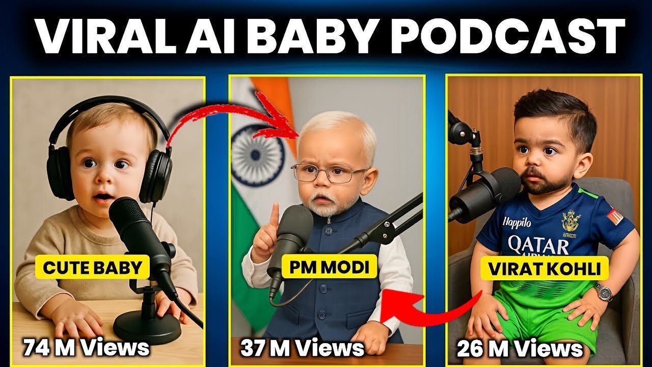 How To Create Viral Talking Baby PodcastAl Video | Ai podcast video kaise banaye post thumbnail image